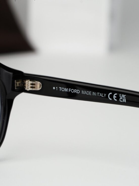 Tom Ford Women Eyeglasses Black Blue Block Round FT5871-B 001 NEW AUTHENTIC main image 7